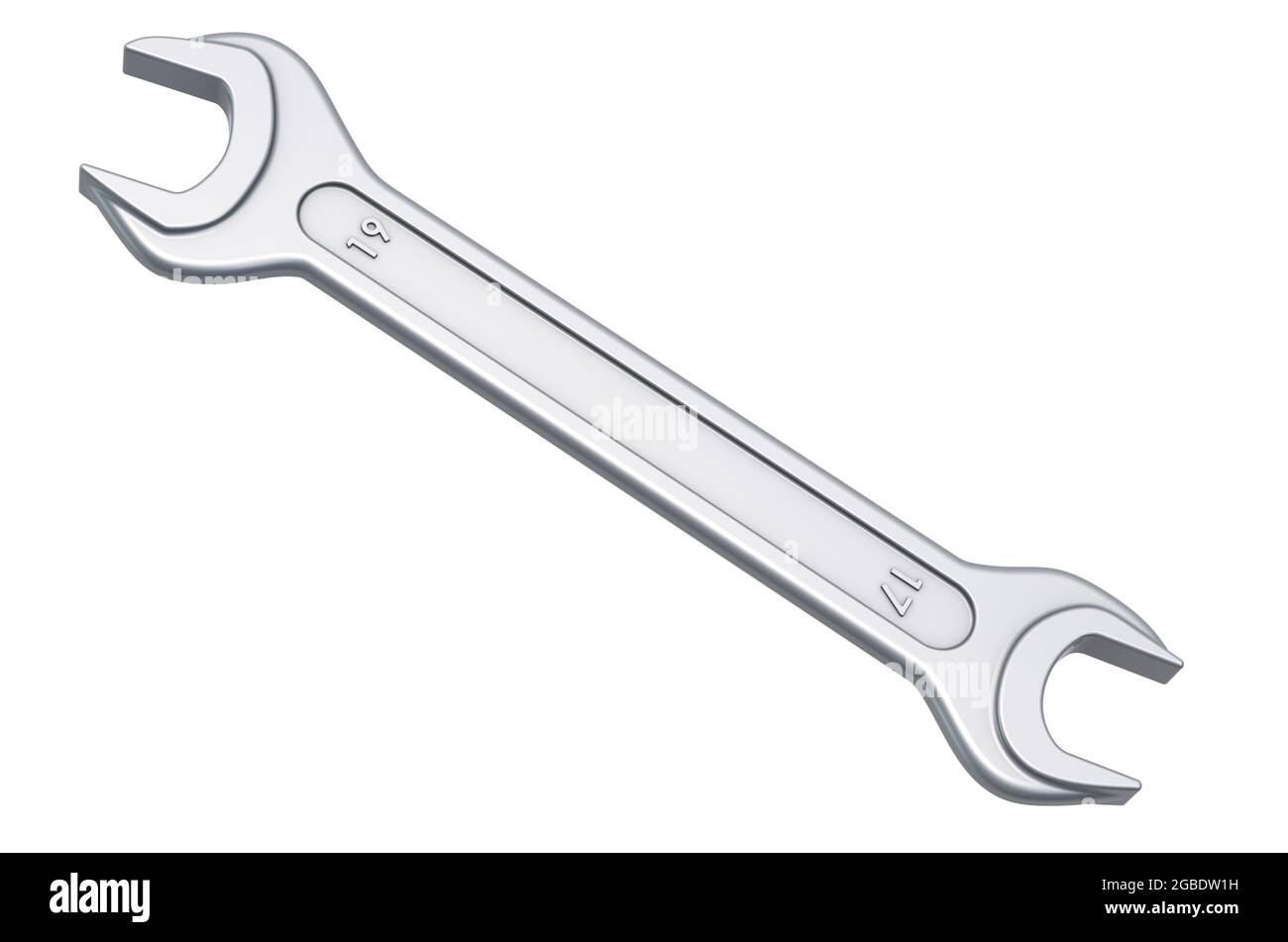Wrench, spanner. 3D rendering isolated on white background Stock Photo