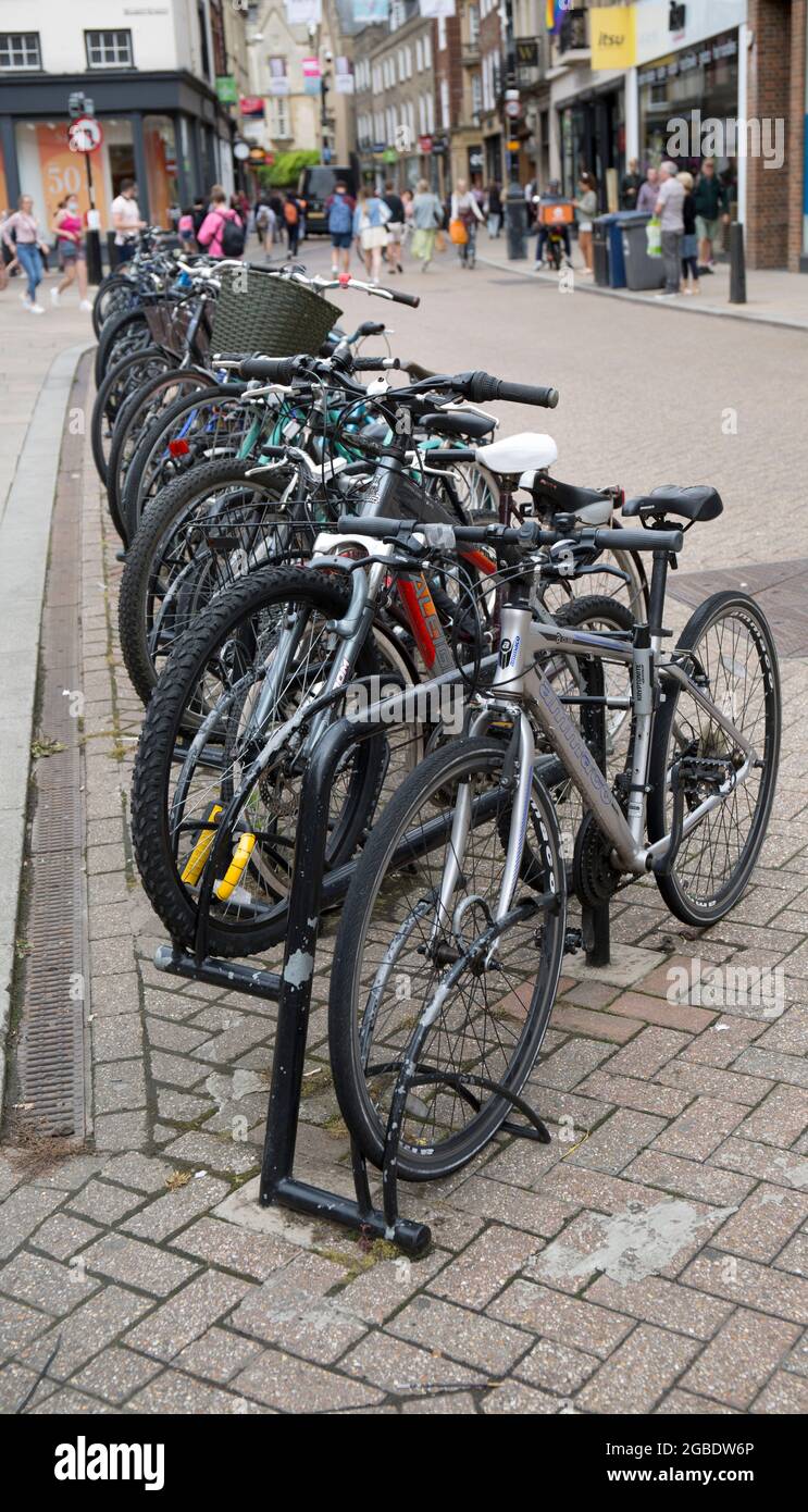 Bicycle Rack Cambridge Stock Photo