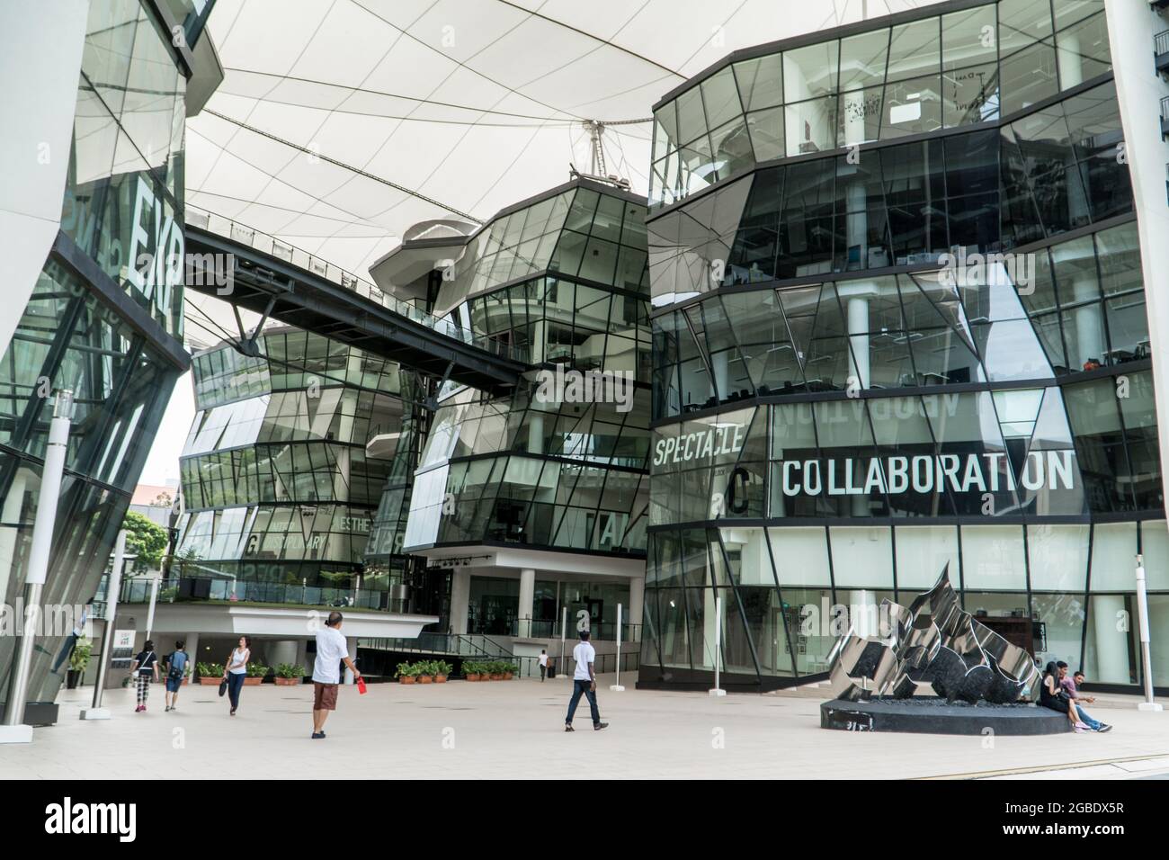 Singapore -january 28th 2019:  Street view of  Lasalle College of the Arts in Singapore Stock Photo
