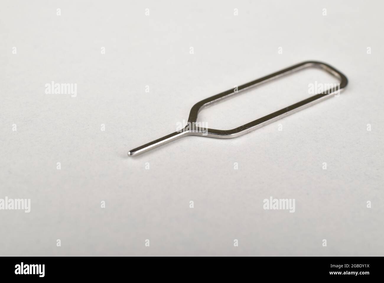 Sim Ejector Pin On White Background Stock Photo
