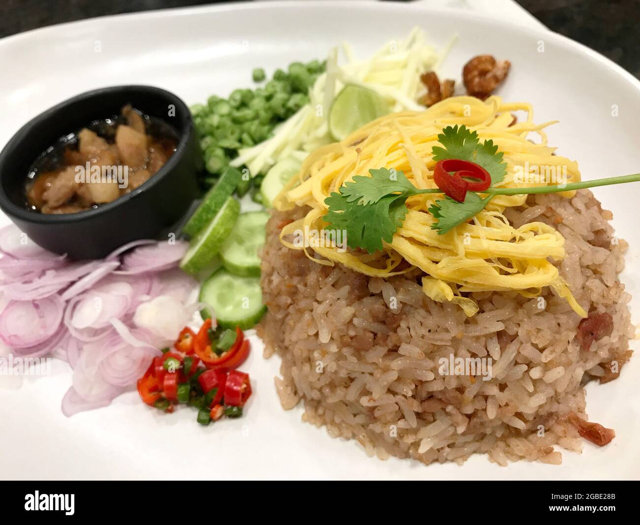 Fried rice with Shrimp paste Stock Photo - Alamy