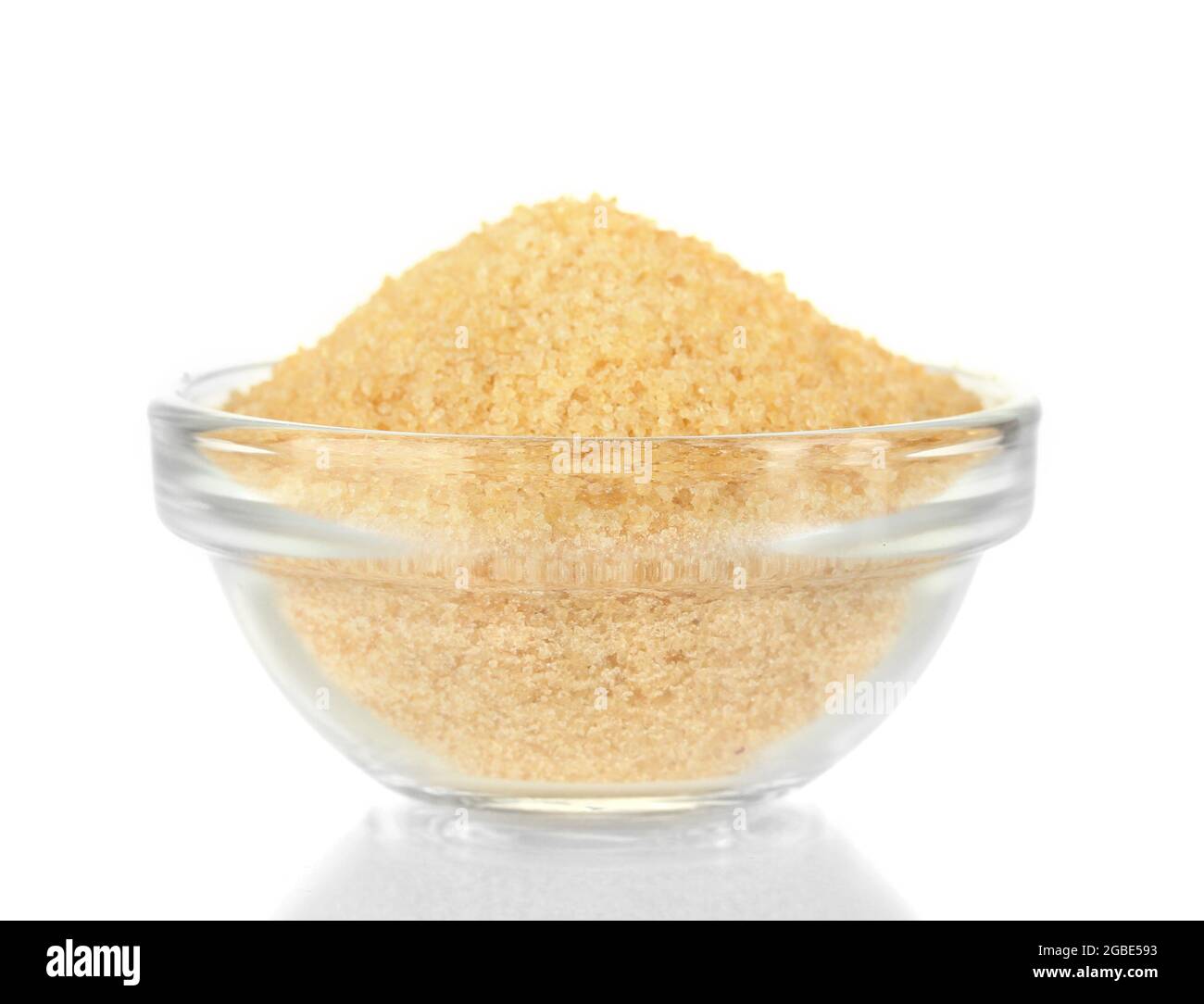 Crystals of gelatin in a bowl isolated on white closeup Stock Photo