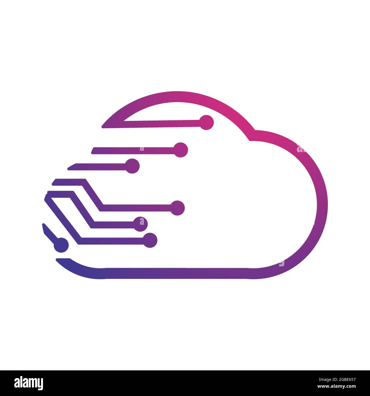 logo or icon cloud with white background,vector graphic Stock Vector