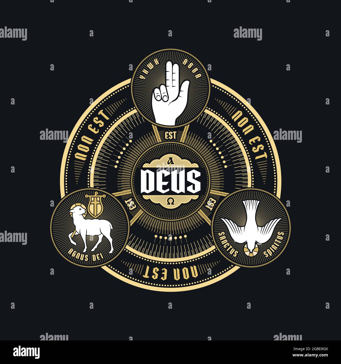 Christian illustration. The magnificent seal of