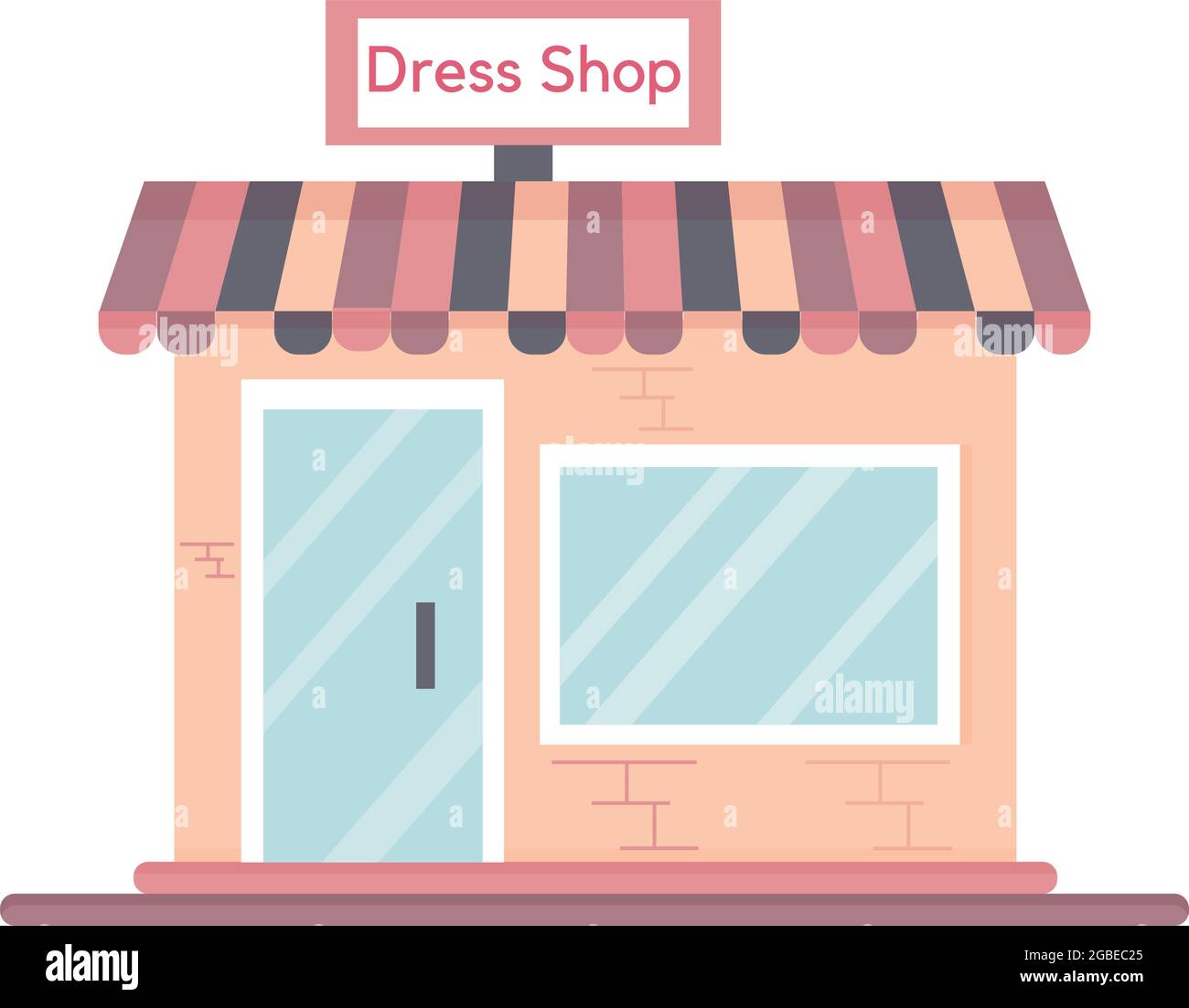 Isolated flat dress shop icon Stock Vector Image & Art - Alamy