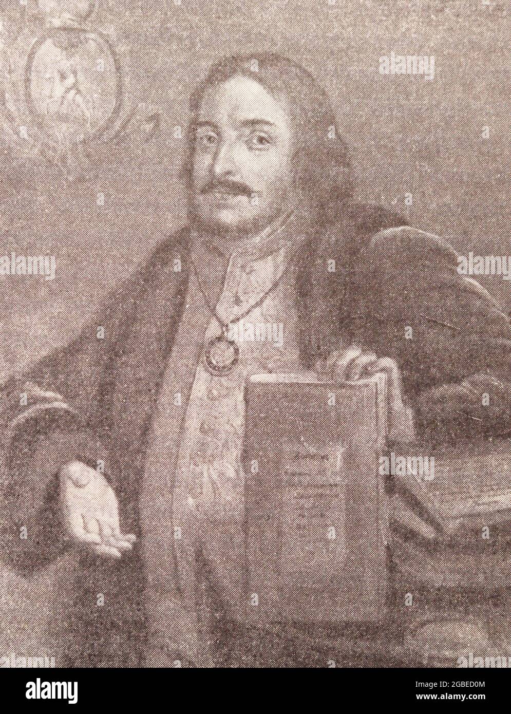 Boyarin Vasily Golitsyn. Painting of the 17th century. Stock Photo