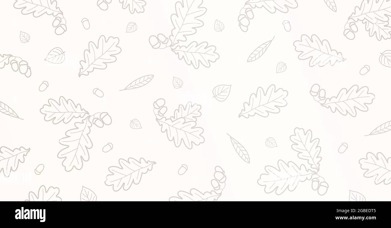 White background with many autumn foliage - Vector illustration Stock ...