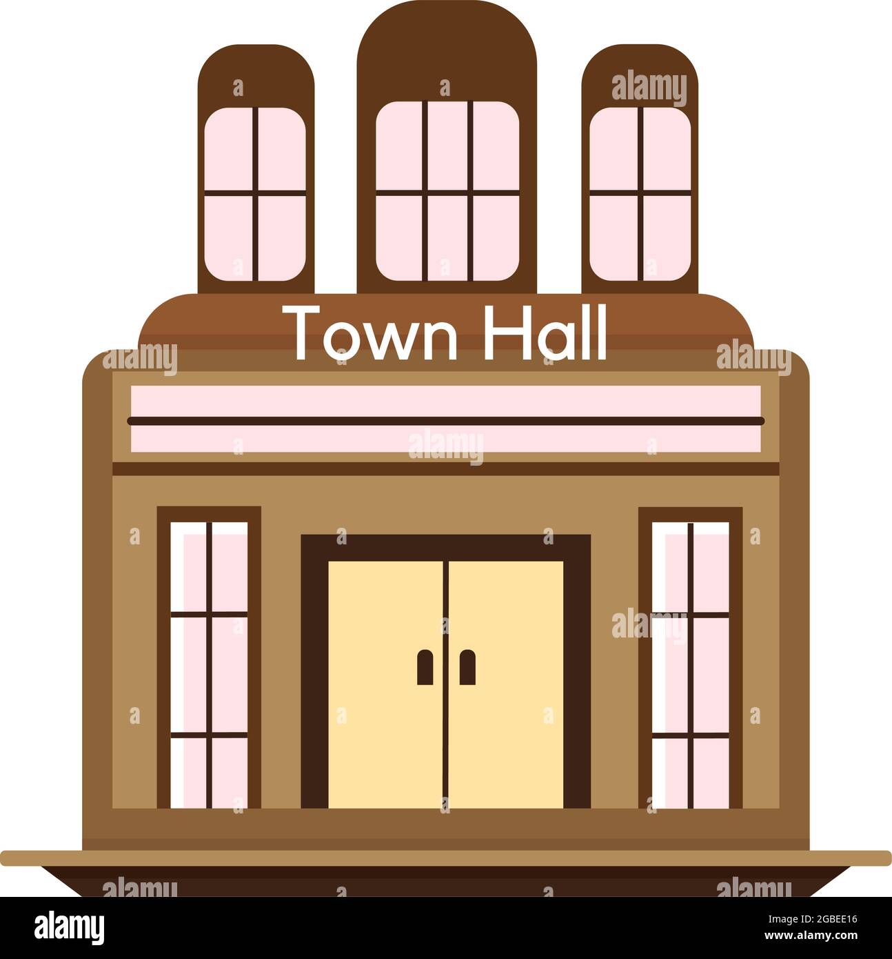 Isolated flat town hall building Stock Vector Image & Art Alamy