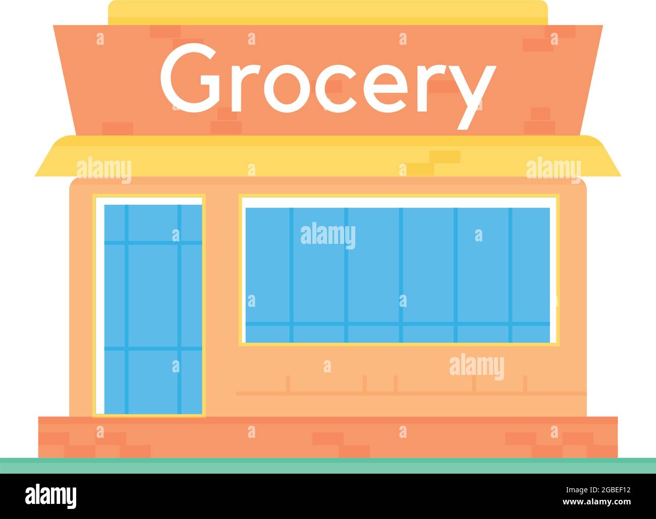 Isolated flat grocery store icon Stock Vector Image & Art - Alamy