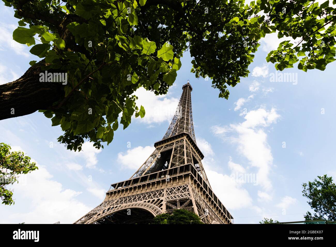 History of eiffel tower construction hires stock photography and