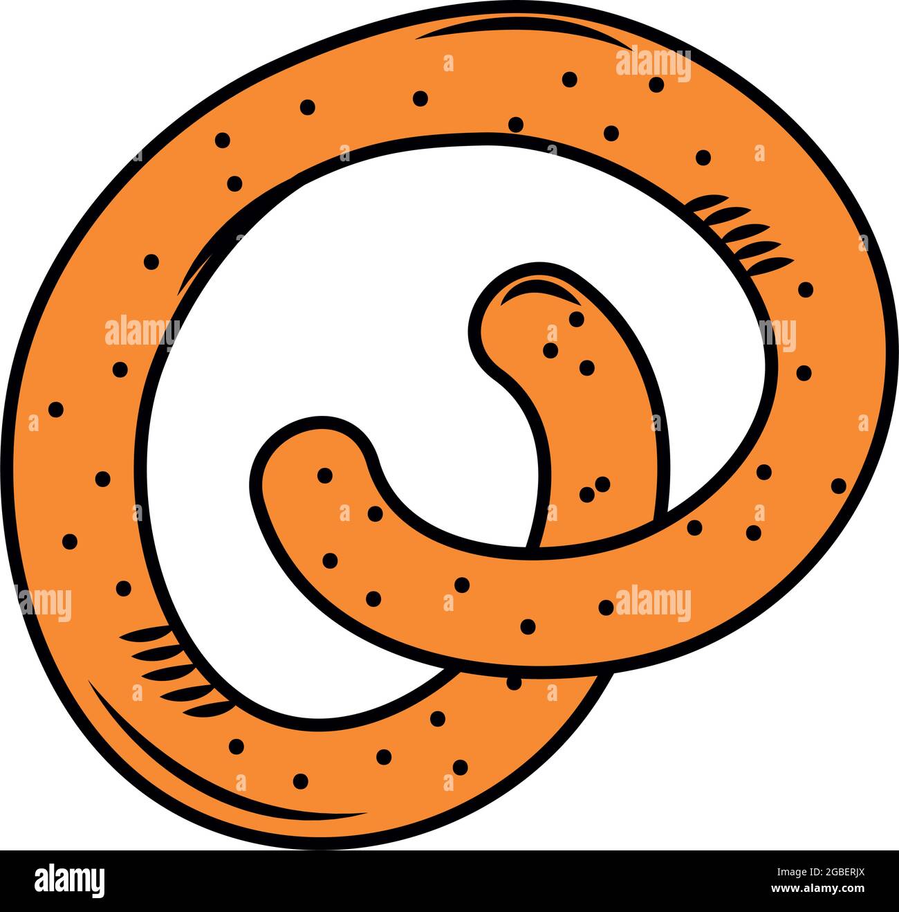 pretzel icon on white background Stock Vector Image & Art - Alamy