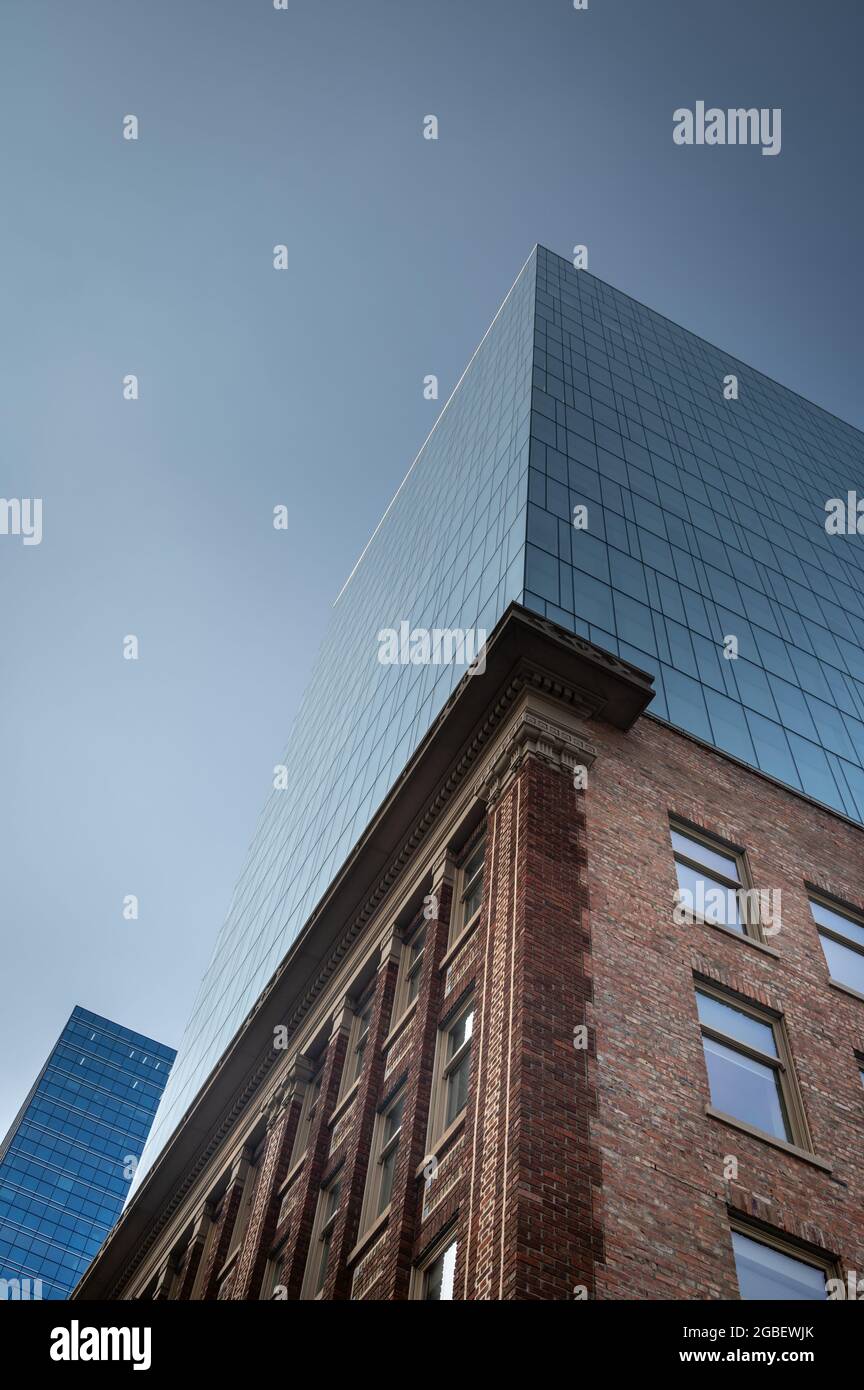 Edmonton, Alberta July 30, 2021 Elevated view of Edmonton's downtown