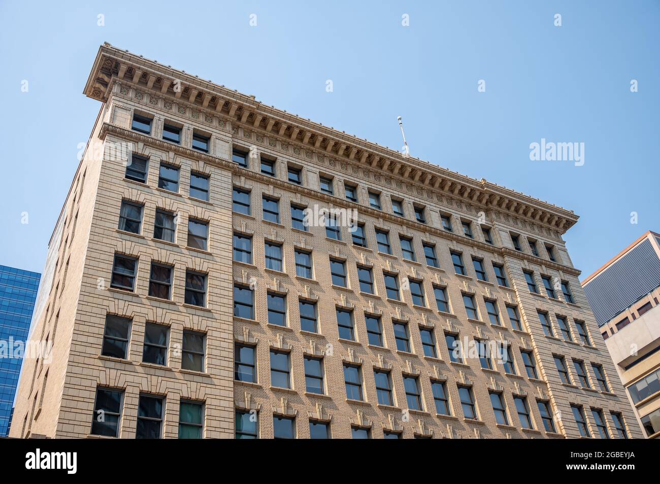 Edmonton, Alberta July 30, 2021 Looking up view of Edmonton's