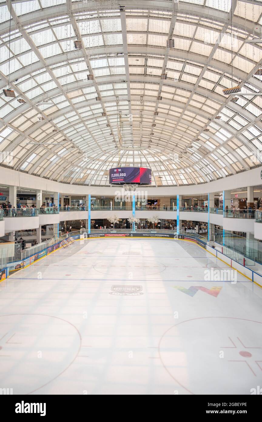 Edmonton, Alberta - August 1, 2021: Ice at the West edmonton Mall Ice Palace. Stock Photo