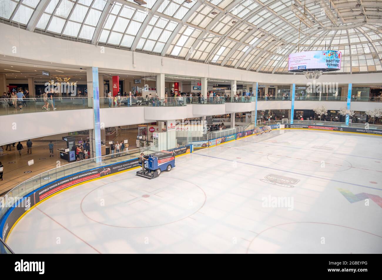 Edmonton, Alberta - August 1, 2021: Ice at the West edmonton Mall Ice Palace. Stock Photo