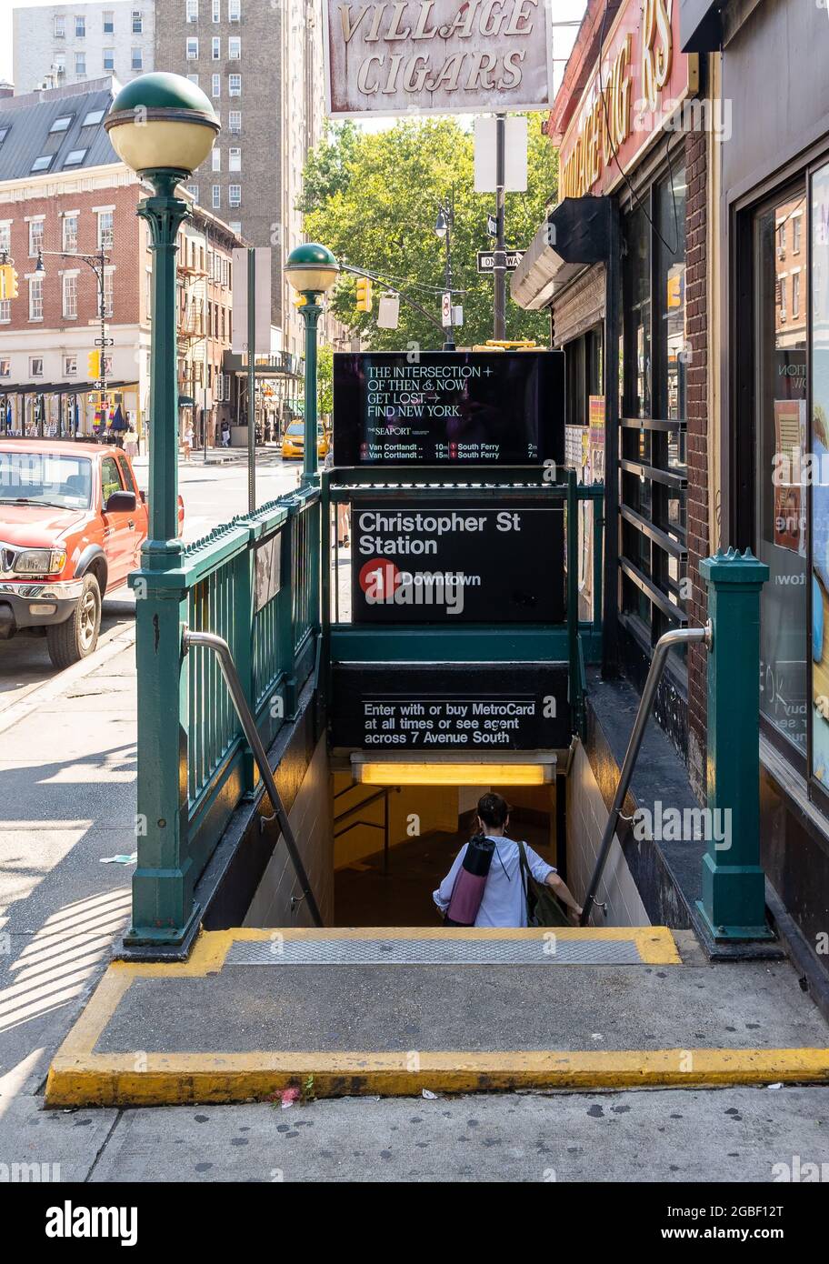 New York, NY USA July 30, 2011 Vertical daytime view of the entrance to the Christopher