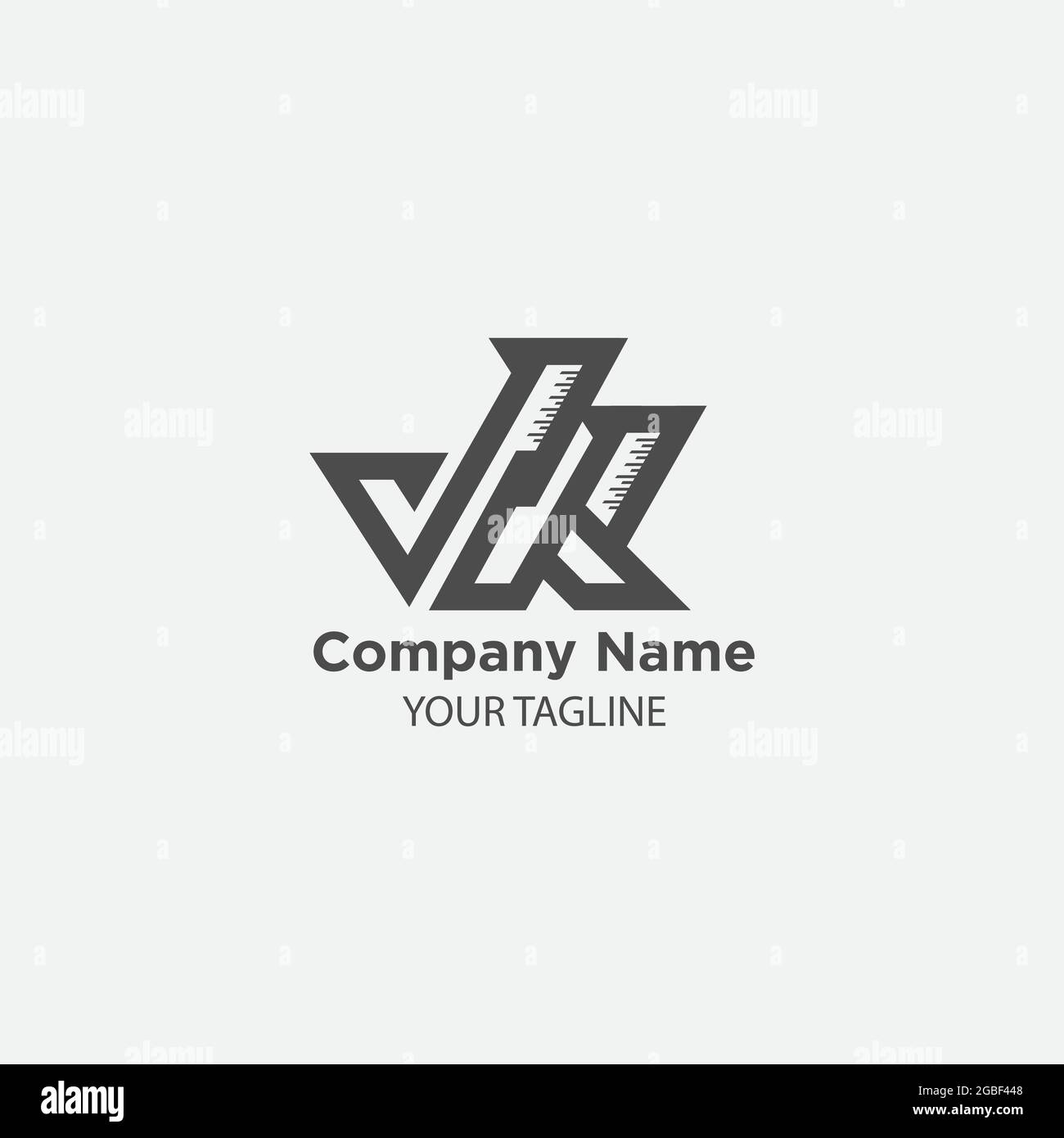 initial letter JK Real estate logo template,abstract vector logo monogram template.EPS 10 Stock Vector
