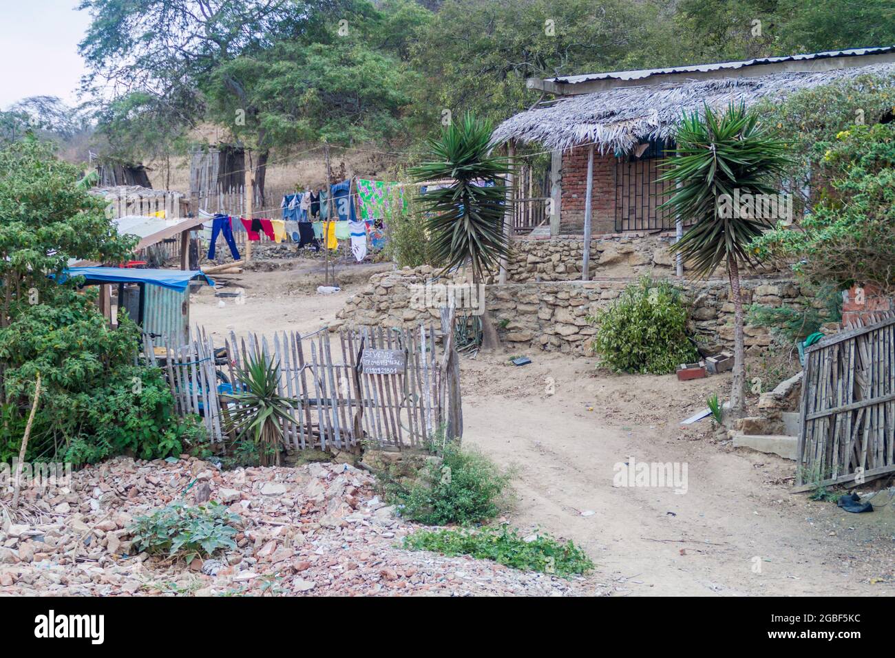 Small village house near Puerto Lopez, Ecuador Stock Photo Alamy