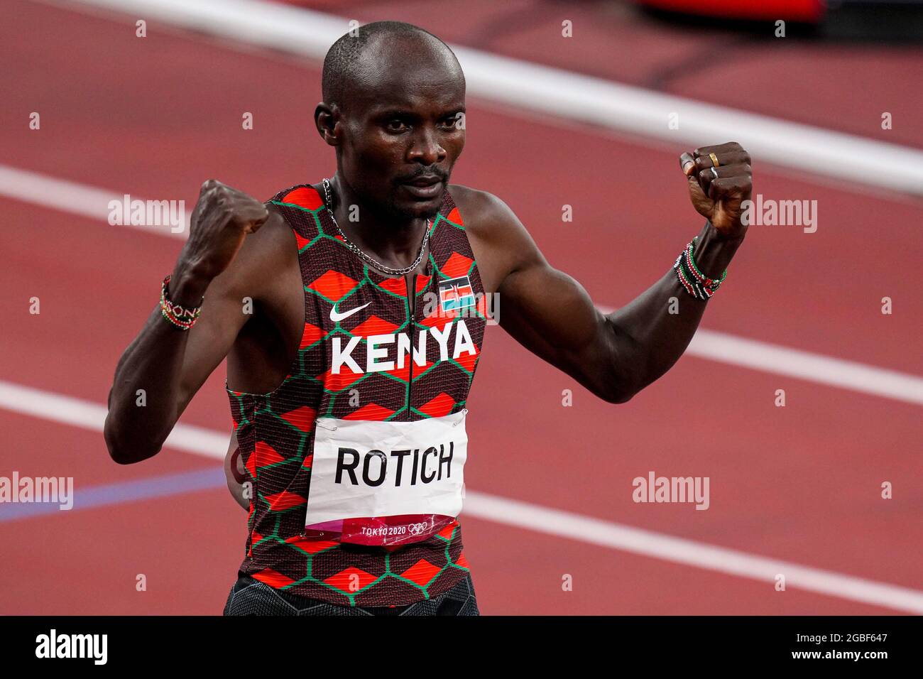 TOKYO, JAPAN AUGUST 1 Ferguson Cheruiyot Rotich of Kenia competing