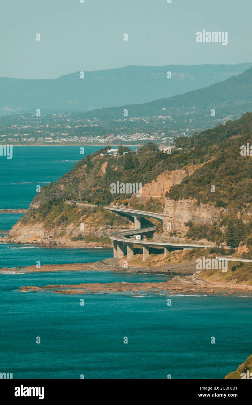 Wollongong Sea Cliff Bridge, NSW, Australia. Stock Photo