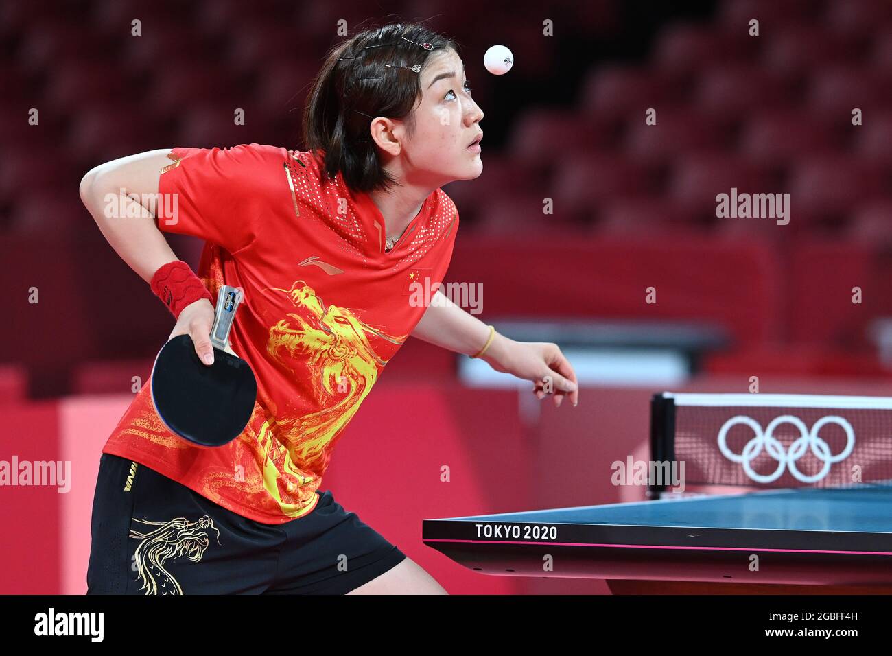Tokio, Japan. 04th Aug, 2021. Table Tennis/Team, Women Olympics, China - Germany, semifinals at Tokyo Metropolitan Gym