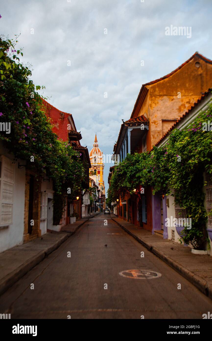 Early Morning in Cartagena, Colombia Stock Photo