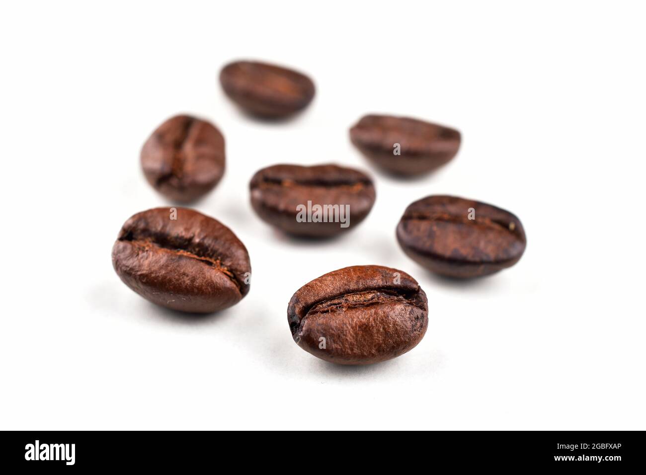 Roasted Coffee Bean On White background Stock Photo
