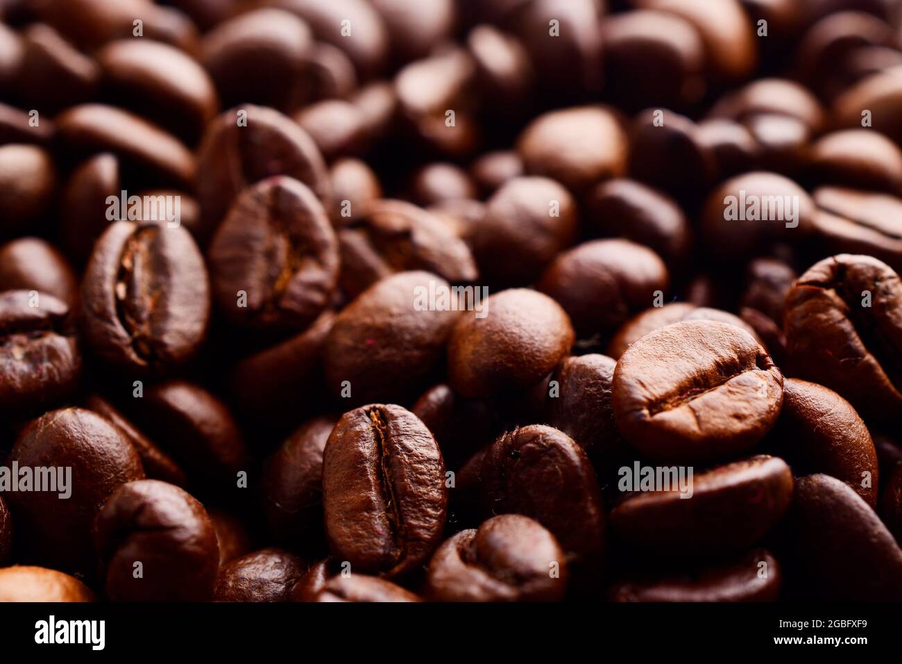 Roasted Coffee Beans background texture Stock Photo
