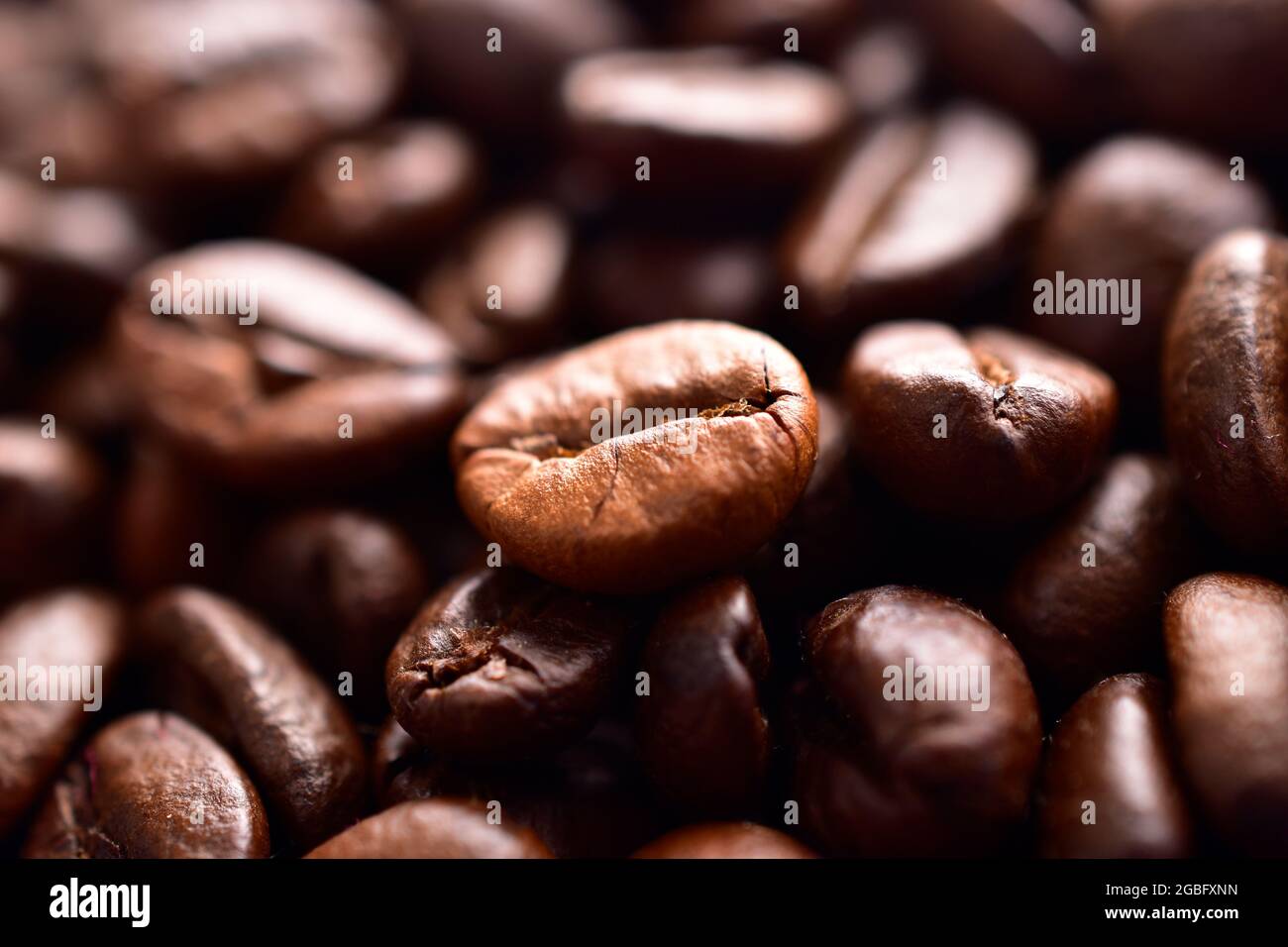 Macro Image Of  Roasted Coffee Beans Stock Photo