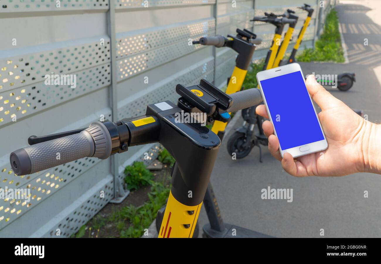 motorized scooter is a powered standup scooter using a small electric