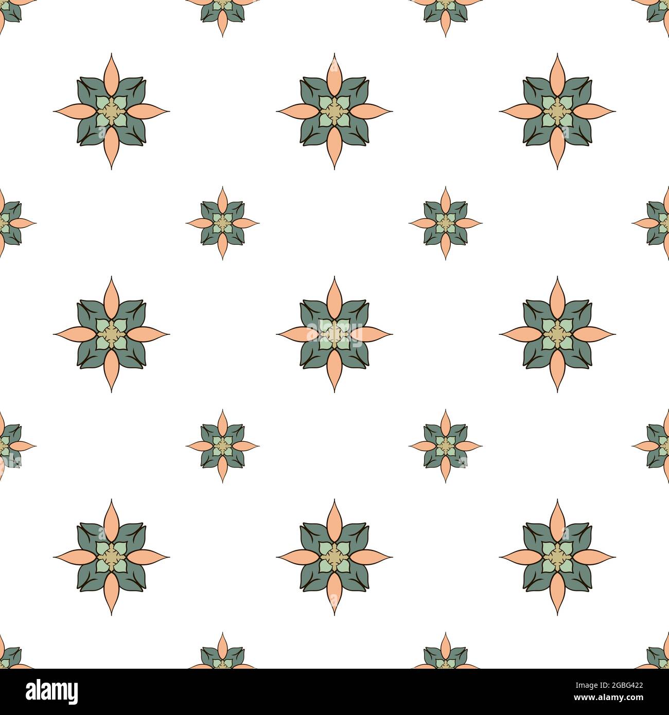 Seamless pattern wallpaper with abstract shapes on a white background ...