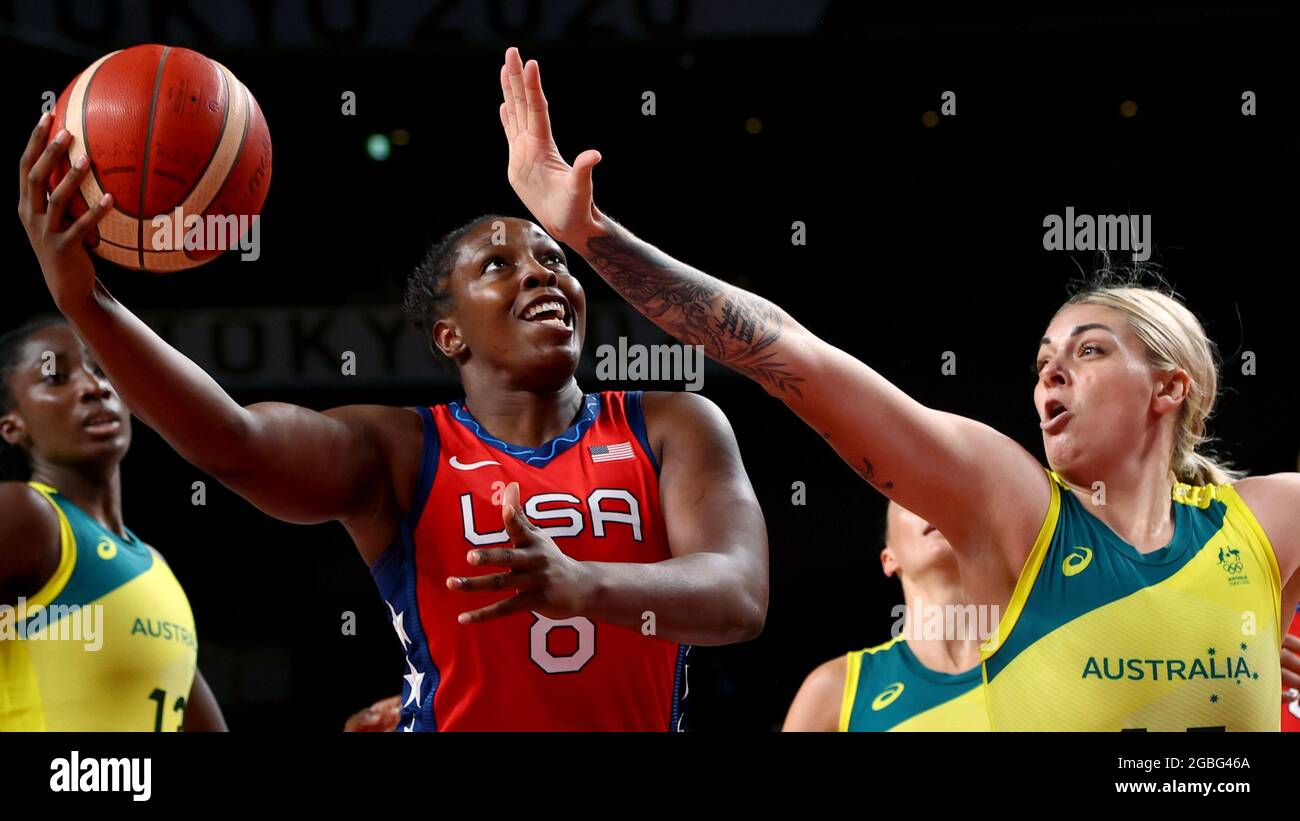 Tokyo 2020 Olympics - Basketball - Women - Quarterfinal - Australia v  United States - Saitama Super Arena, Saitama, Japan - August