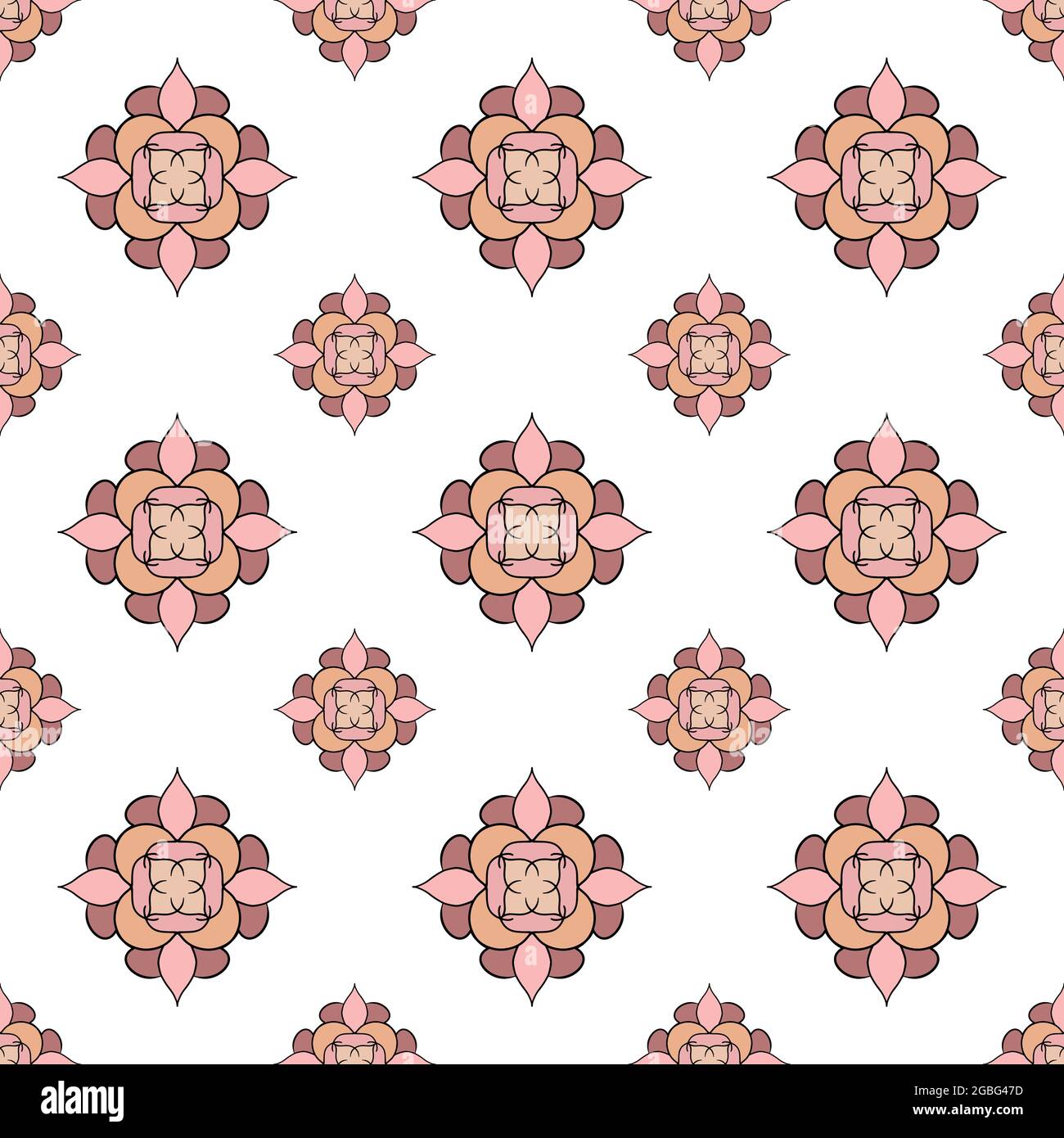 Seamless pattern wallpaper with abstract shapes on a white background ...