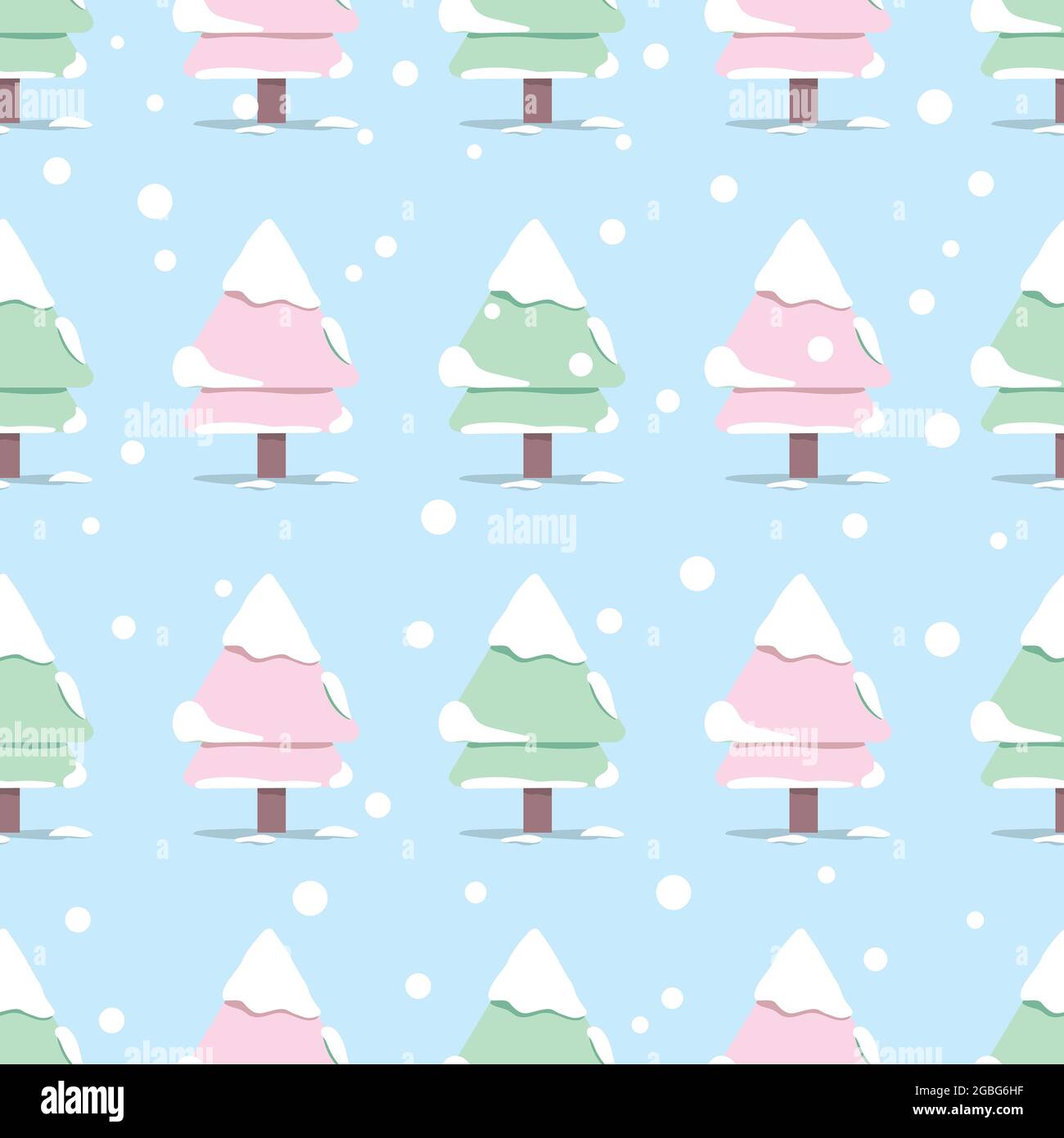 Pastel Christmas seamless pattern, winter seamless pattern
