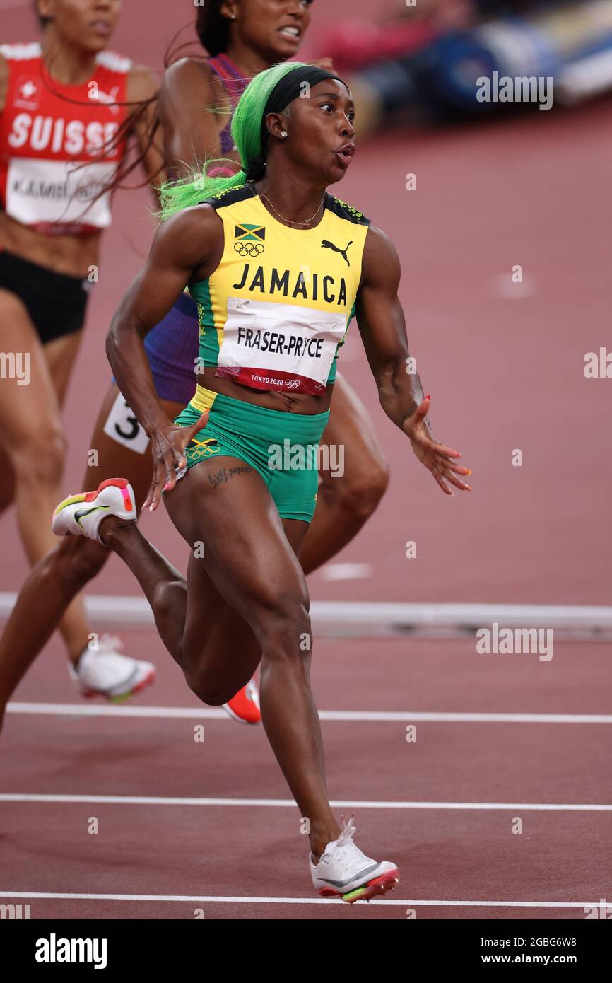 Tokyo, Japan. 3rd Aug, 2021. FRASERPRYCE ShellyAnn (JAM) and THOMAS
