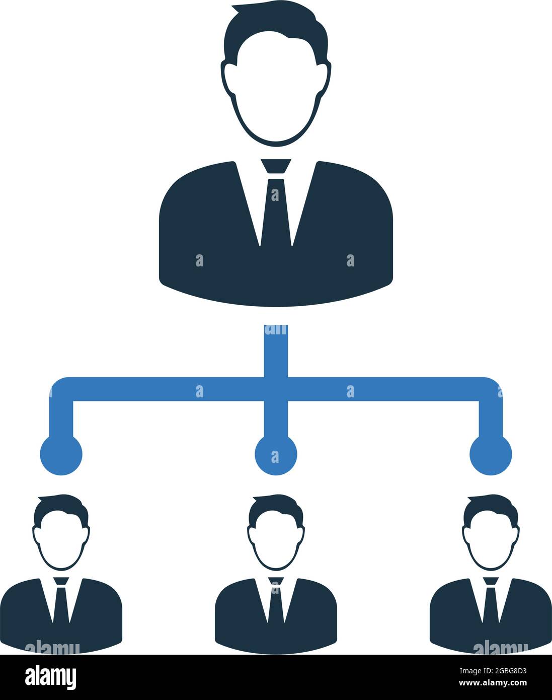 hierarchy, leader icon - Simple editable vector EPS file. Stock Vector