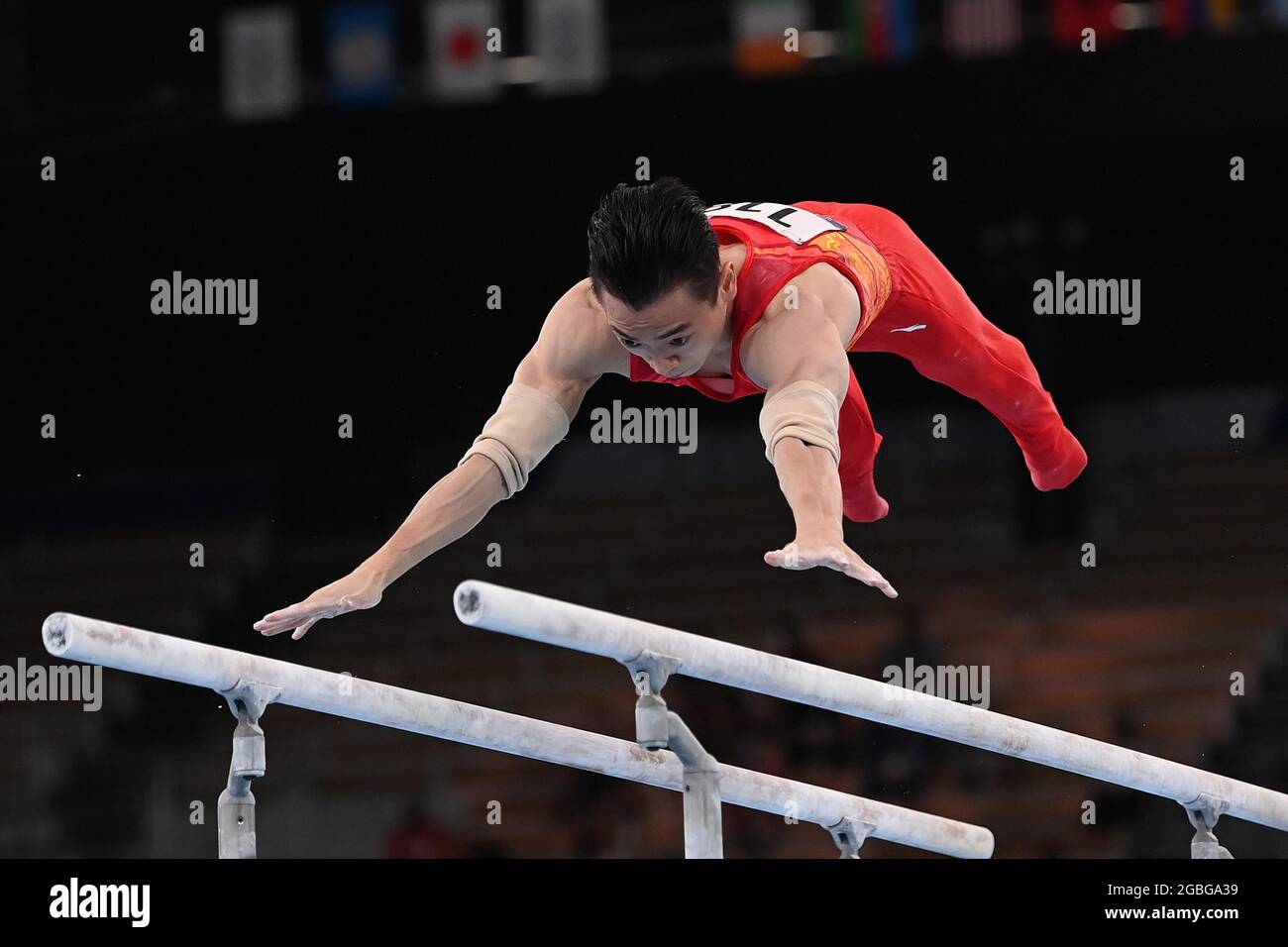 Tokyo, Japan. 03rd Aug, 2021. Artistic Gymnastics. Ariake Gymnastics Centre. 10-1. 1chome. Ariake. Koto-ku. Tokyo. Hao You (CHN) in the mens parallel bars. Credit Garry Bowden/Sport in Pictures/Alamy live news Credit: Sport In Pictures/Alamy Live News Stock Photo
