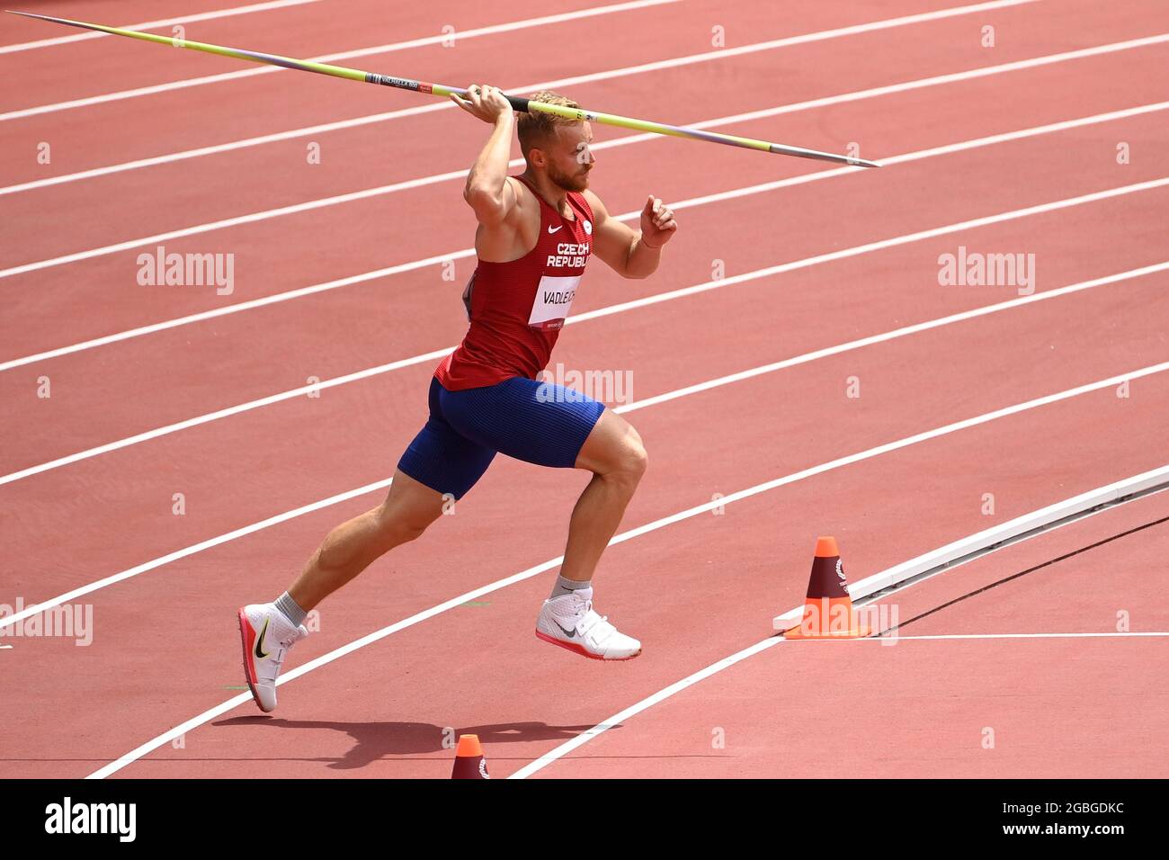 Czech Jakub Vadlejch competes in the qualification round of the men's