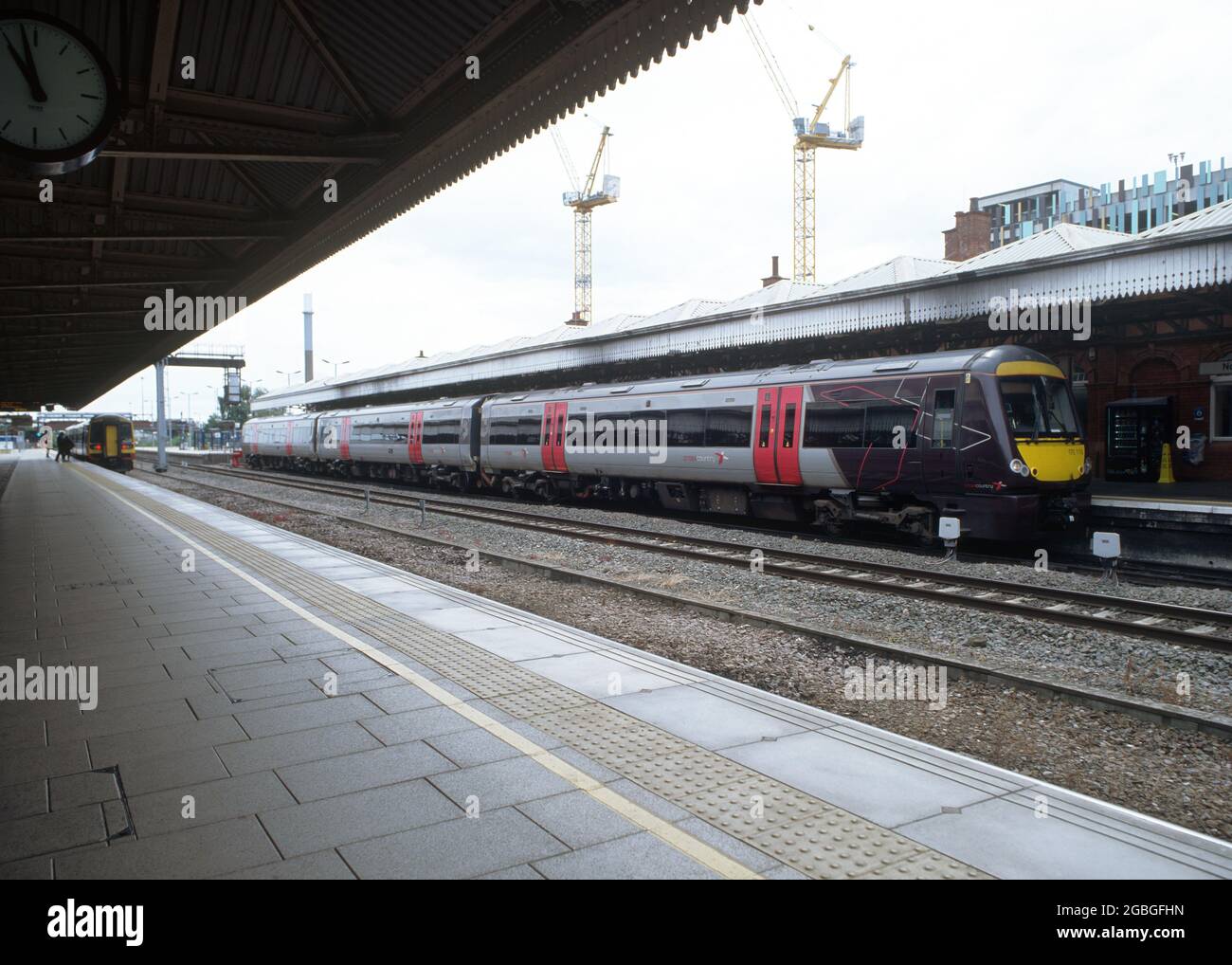 Nottingham, UK - 10 July 2021: A diesel passenger train (Class 170) operated by CrossCountry at Nottingham station. Stock Photo