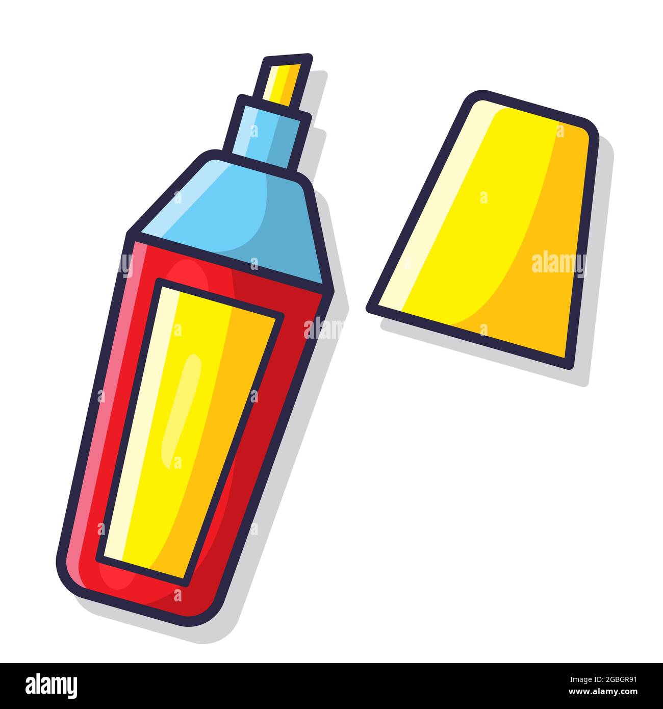 marker pen isolated cartoon vector illustration in flat style Stock