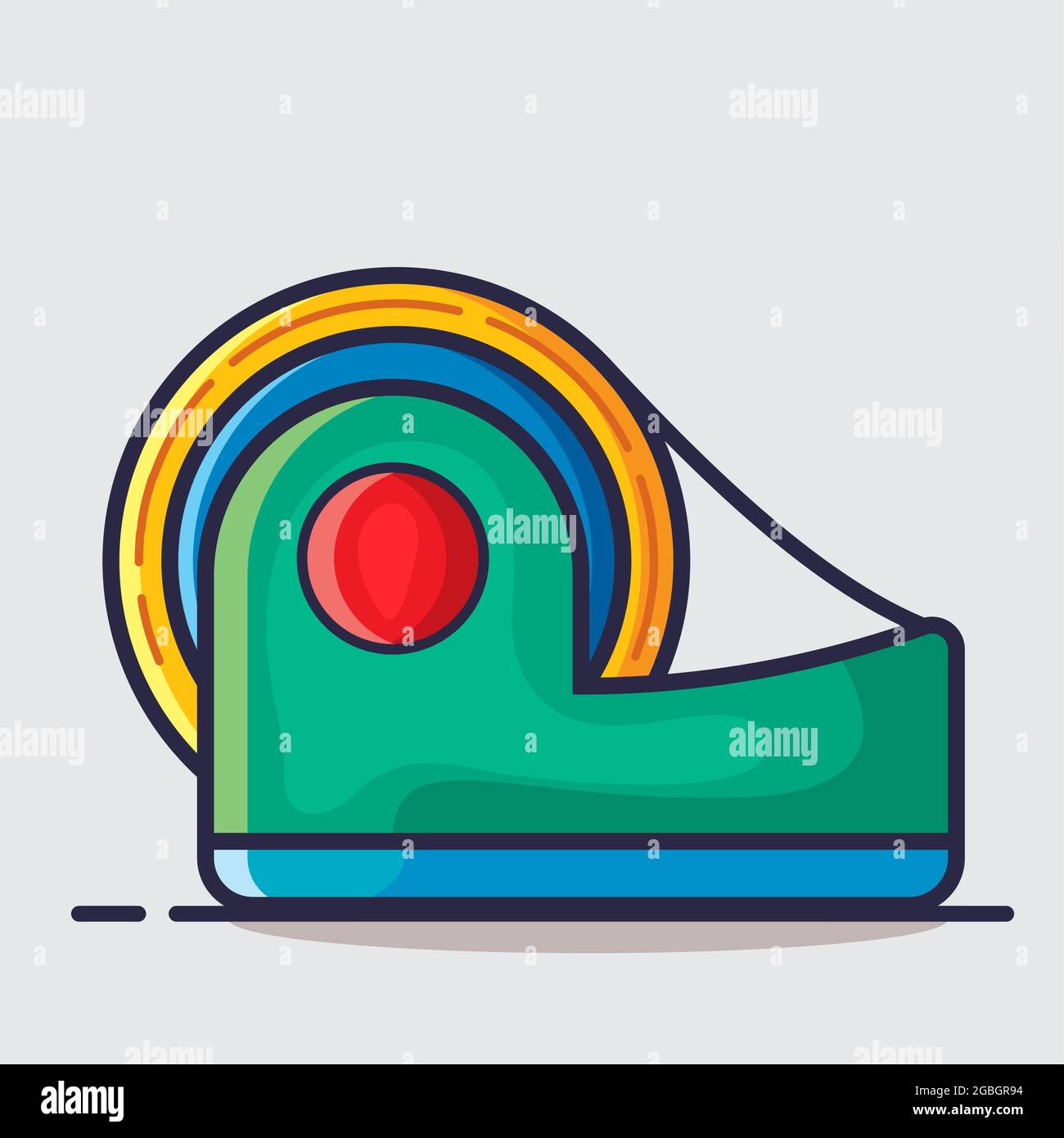 adhesive tape isolated cartoon vector illustration in flat style Stock