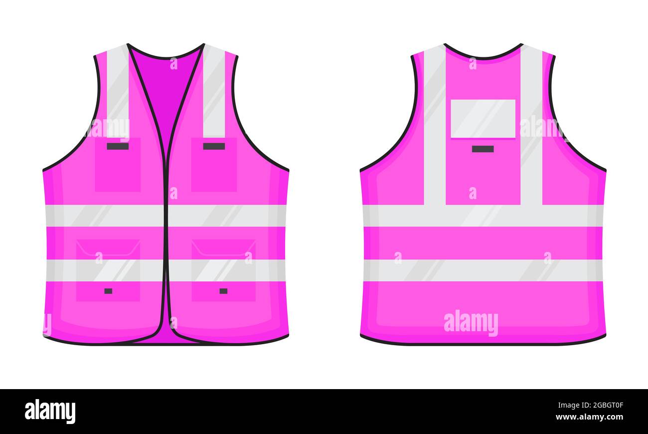 Safety reflective vest icon sign flat style design vector illustration ...