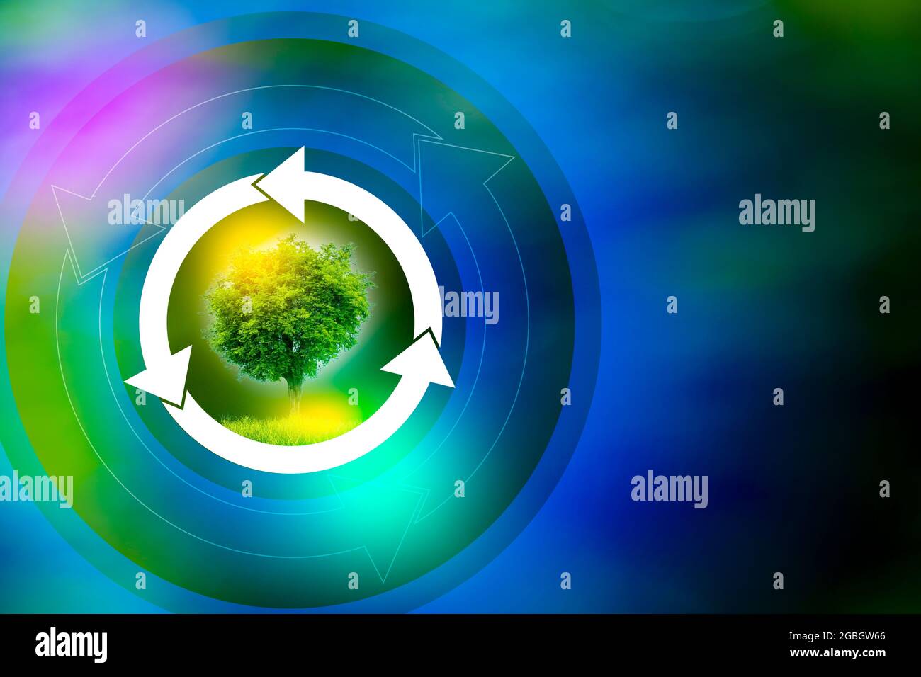 3D illustration Renewable energy concept Earth Day or environmental ...