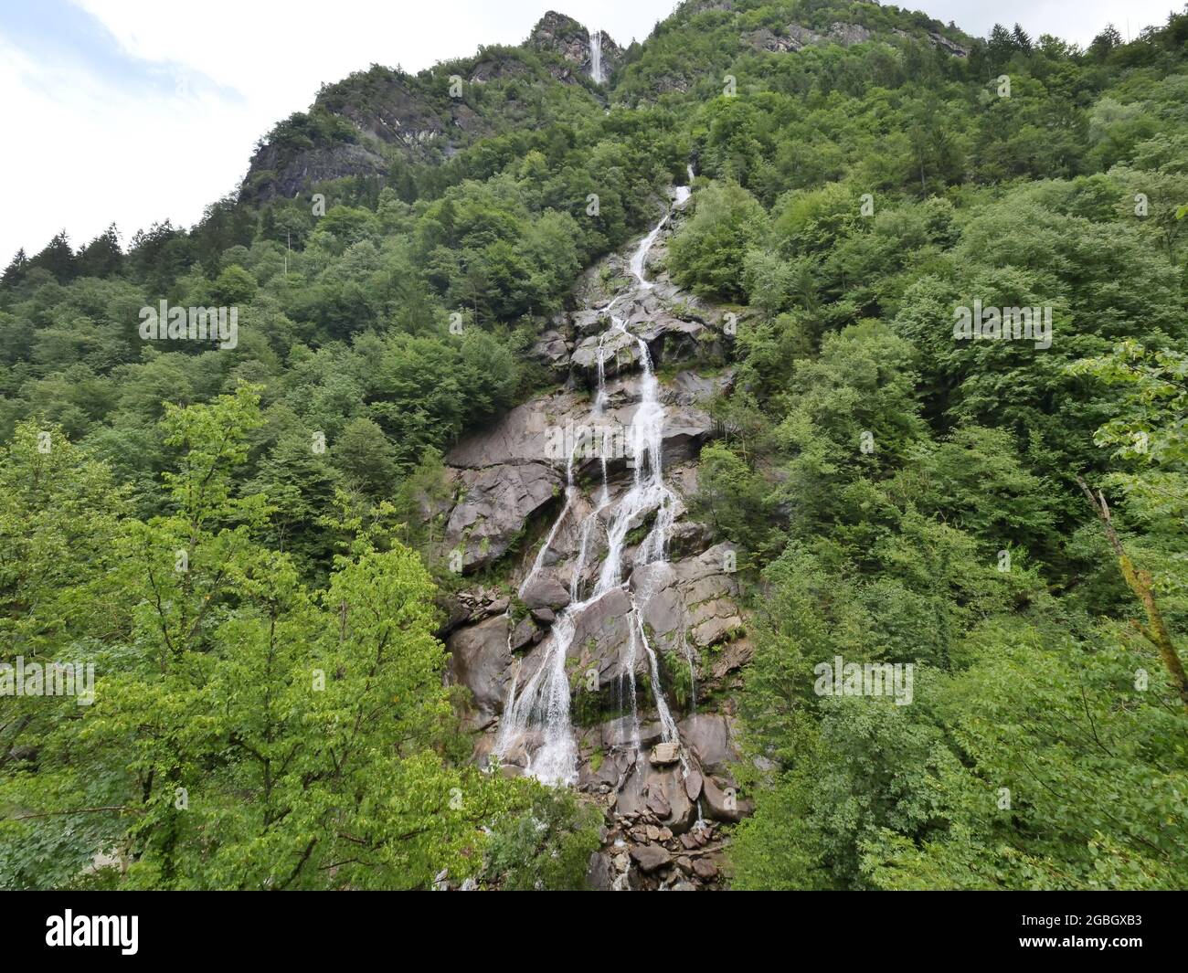 A big cascade in Brembana valley, Isola di Fondra location, Bergamo, Italy  Stock Photo - Alamy