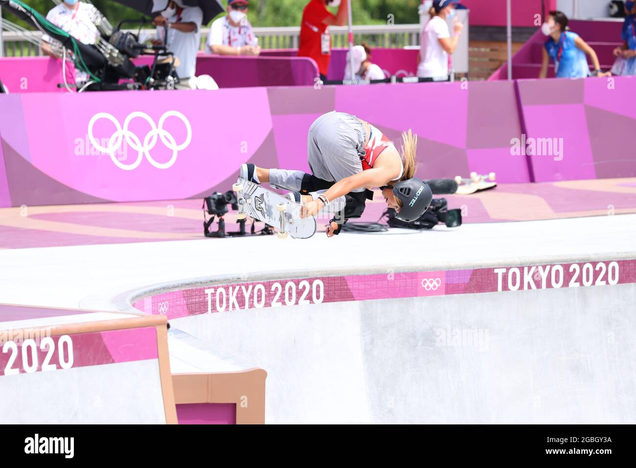 Tokyo Japan 4th Aug 2021 Sky Brown GBR Skateboarding Women s tokyo-japan-4th-aug-2021-sky-brown-gbr-skateboarding-women-s