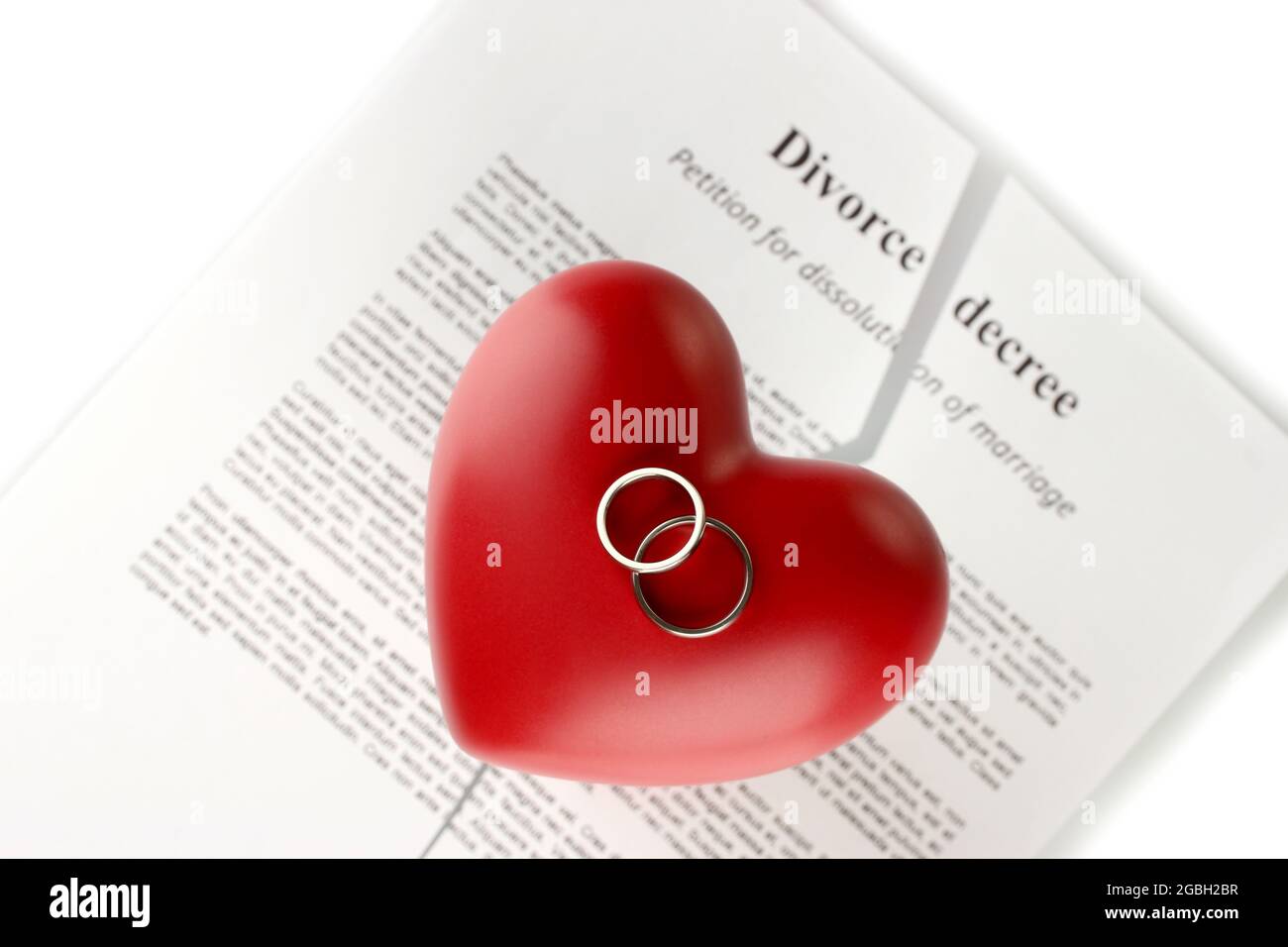 Divorce Rings Heart High Resolution Stock Photography And Images Alamy
