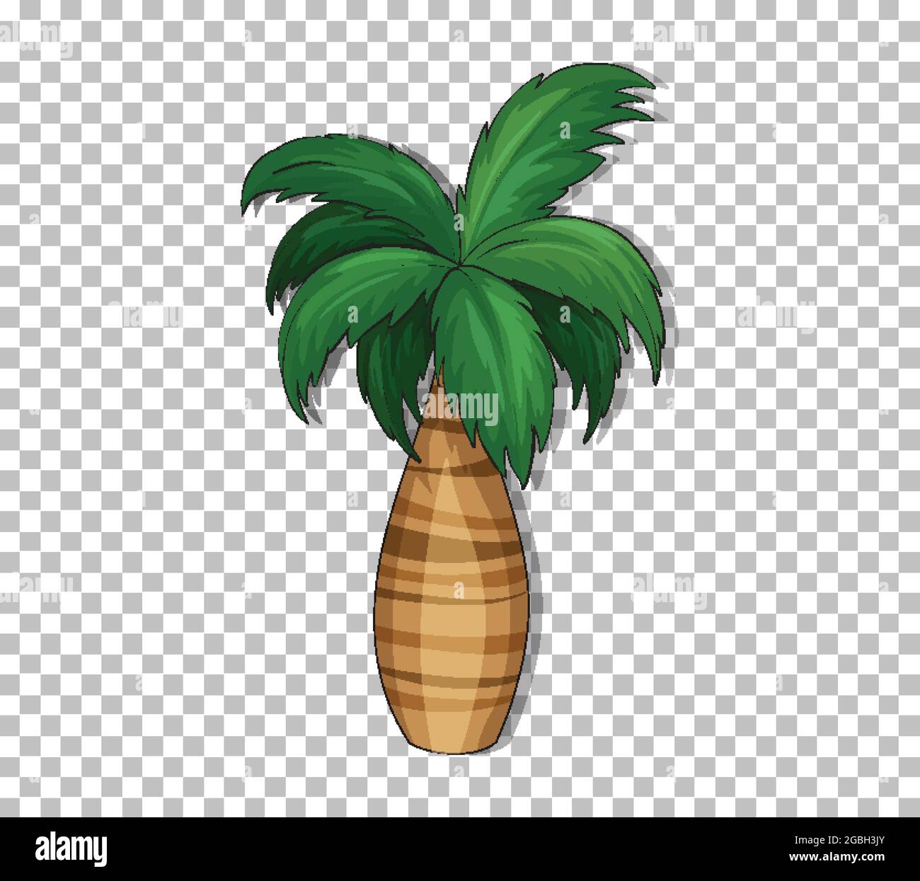 Palm tree on transparent background illustration Stock Vector Image