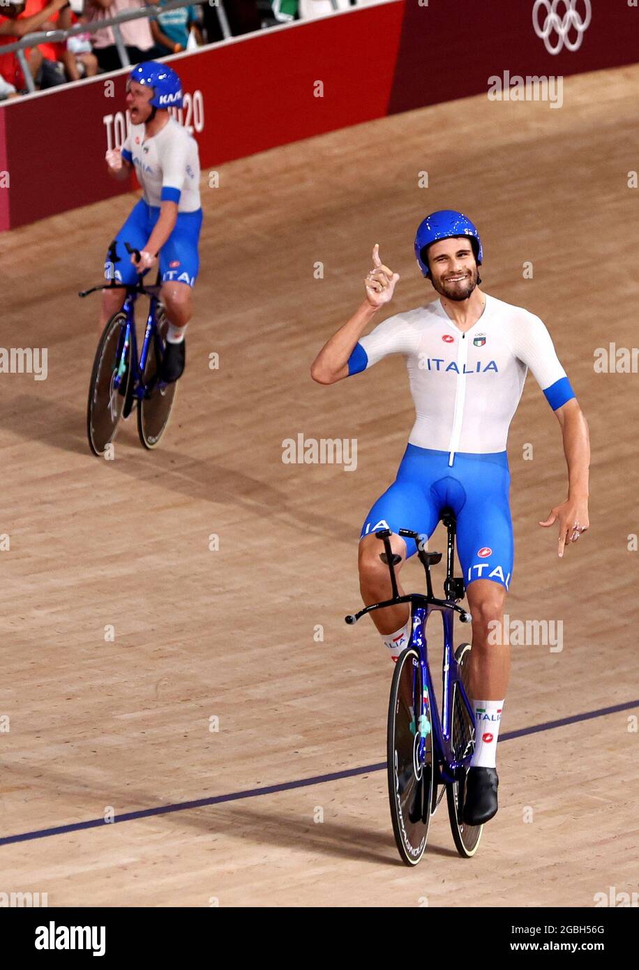 Tokyo 2020 Olympics Cycling Track Men S Team Pursuit Gold Final Izu Velodrome Shizuoka Japan August 4