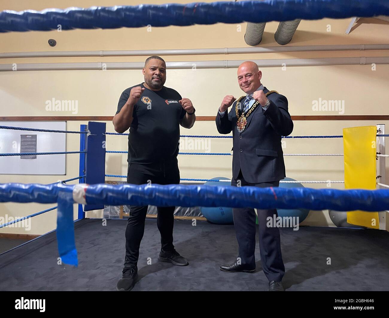 The Mayor of Wolverhampton, Cllr Greg Brackenridge, and the owner of