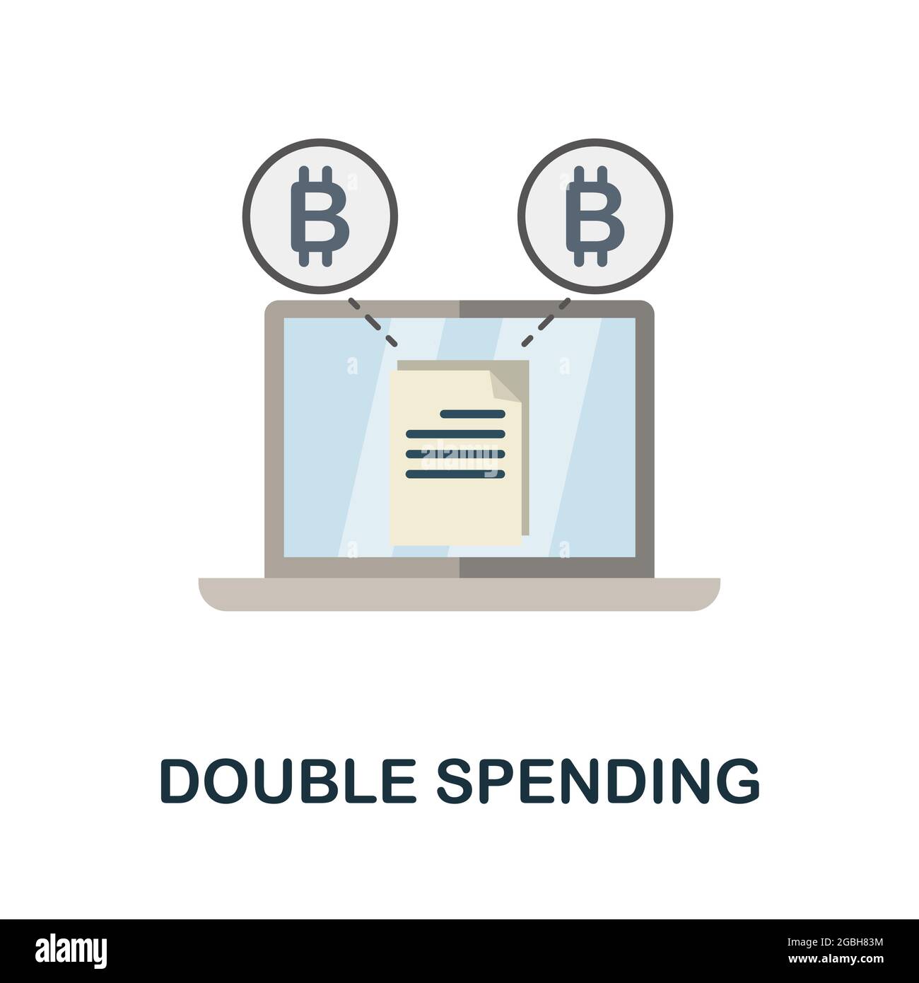 Double Spending flat icon. Colored sign from cryptocurrency collection.  Creative Double Spending icon illustration for web design, infographics and  Stock Vector Image & Art - Alamy